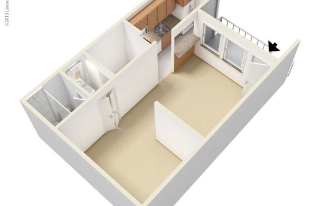 Studio, 1 bath, 470 sqft, $1,025