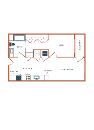 1 bed, 1 bath, 723 sqft, $1,562