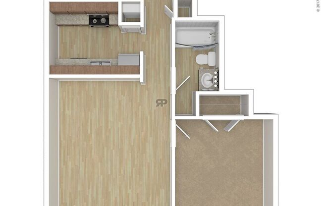 1 bed, 1 bath, 690 sqft, $825