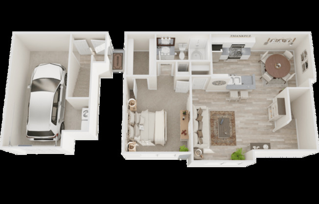 1 bed, 1 bath, 729 sqft, $1,370