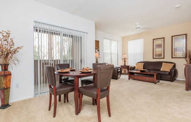 Dining and living room at The Summit by Picerne, Henderson, Nevada