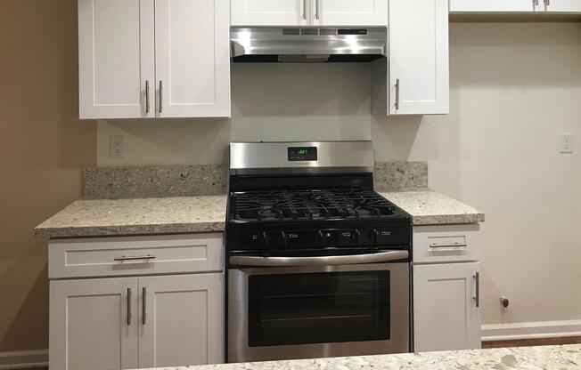 kitchen with a stainless steel stove