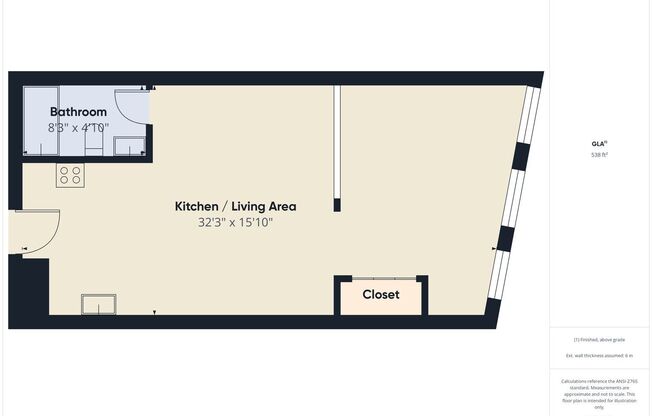 1 bed, 1 bath, 719 sqft, $1,220, Unit 203