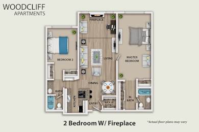 2 beds, 2 baths, 1,100 sqft, $3,450