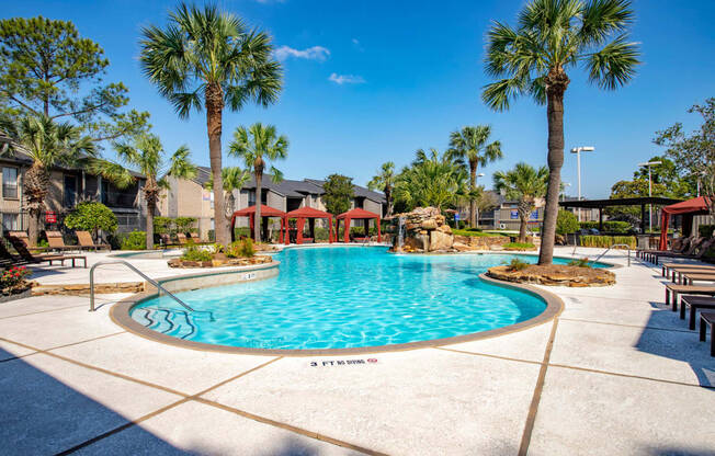 Pool View at 2400 Briarwest Apartments, Houston, TX