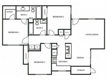 3 beds, 2 baths, 1,159 sqft, $1,514