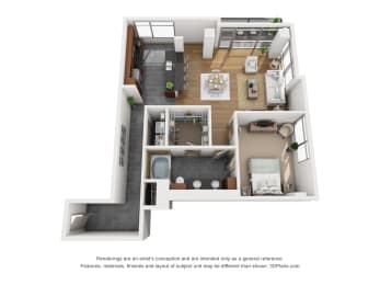 1 bed, 1 bath, 1,047 sqft, $4,199