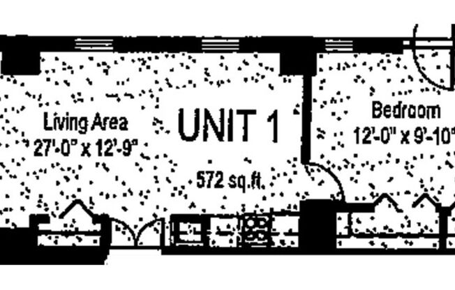 1 bed, 1 bath, 572 sqft, $1,325, Unit Old King Edward 1