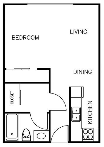 Studio, 1 bath, 400 sqft, $1,666