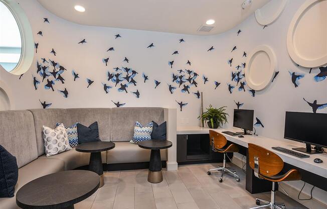 Business Center at The Exchange Luxury Apartments in St. Petersburg, FL
