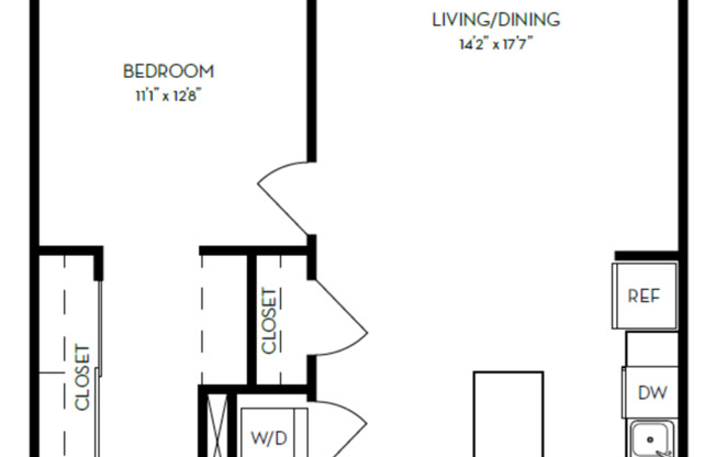 1 bed, 1 bath, 825 sqft, $3,672