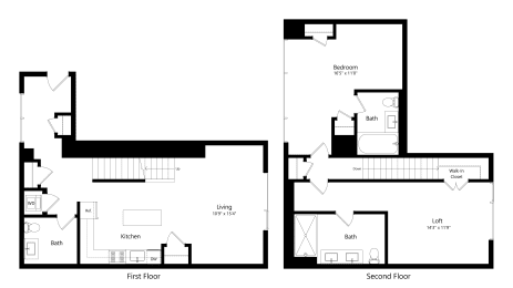 1 bed, 2.5 baths, 1,462 sqft, $4,116