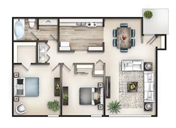 2 beds, 1 bath, 1,050 sqft, $1,048