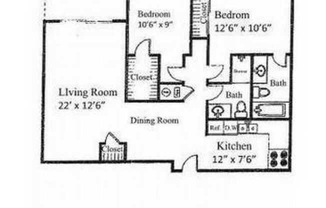 2 beds, 2 baths, 1,050 sqft, $875