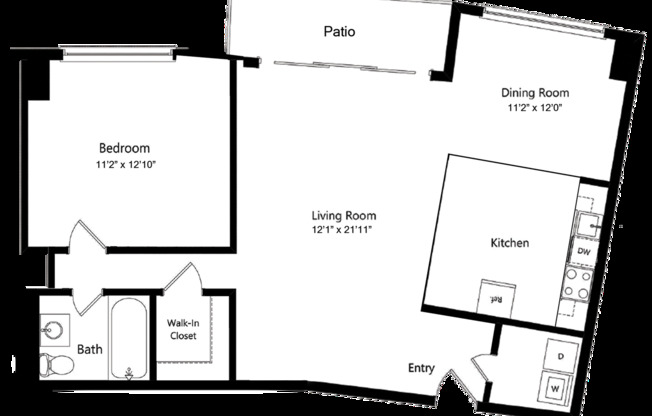 1 bed, 1 bath, 935 sqft, $1,275, Unit C-C0105