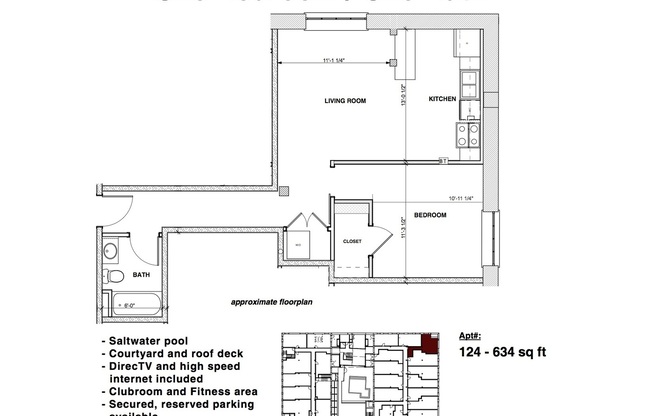 1 bed, 1 bath, 591 sqft, $1,395, Unit APT 124