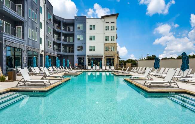 Resort-Inspired Pool at The Prescott Luxury Apartments in Austin, TX