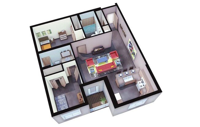 2 beds, 2 baths, 876 sqft, $1,425, Unit 112
