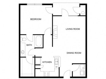 1 bed, 1 bath, 803 sqft, $1,355
