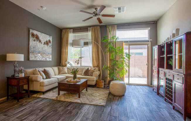 Living Room at Sabino Vista Apartment Homes in Tucson Arizona