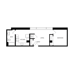 1 bed, 1 bath, 636 sqft, $1,215