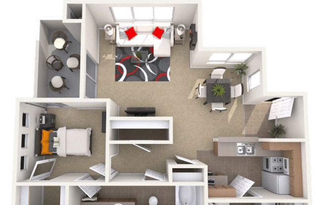 1 bed, 1 bath, 822 sqft, $1,425, Unit 1180