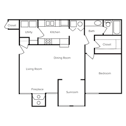 1 bed, 1 bath, 824 sqft, $1,174