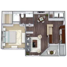 1 bed, 1 bath, 659 sqft, $1,268
