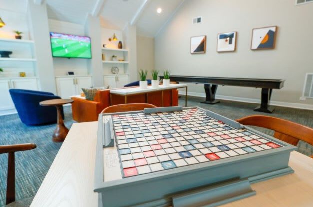 Scrabble in Game Room