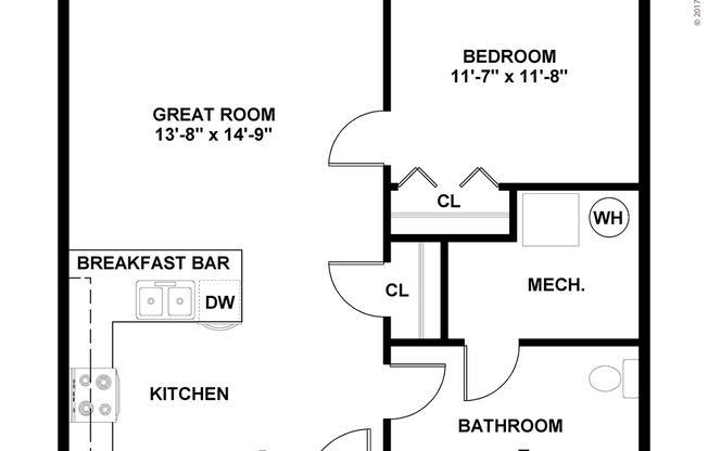 1 bed, 1 bath, 705 sqft, $1,725