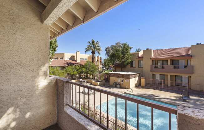 Balcony at Copper Point Apartments in Mesa Arizona 2b x1b