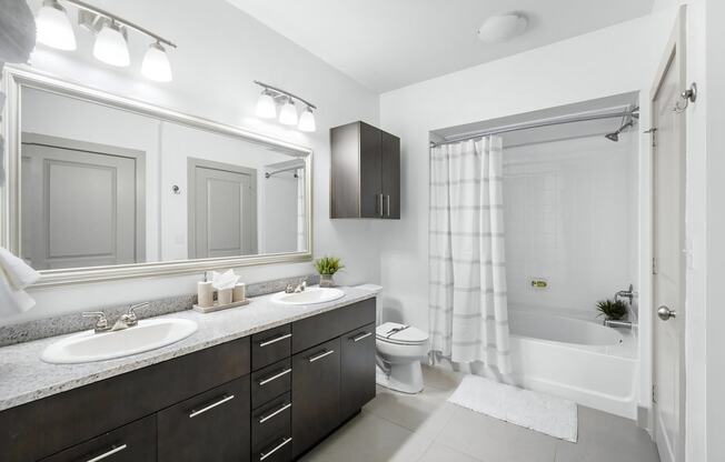 Spacious Bathroom with Double Vanities