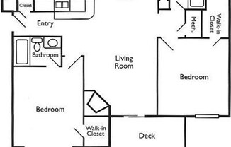 2 beds, 2 baths, 1,179 sqft, $1,100, Unit 116-301