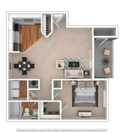 1 bed, 1 bath, 750 sqft, $1,156