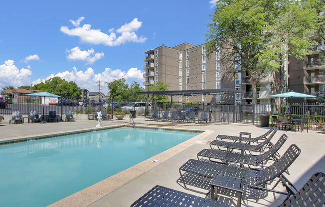 Enjoy lovely pool views from your private balcony