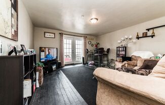 Great building with off street parking, views of the city, laundry on site!