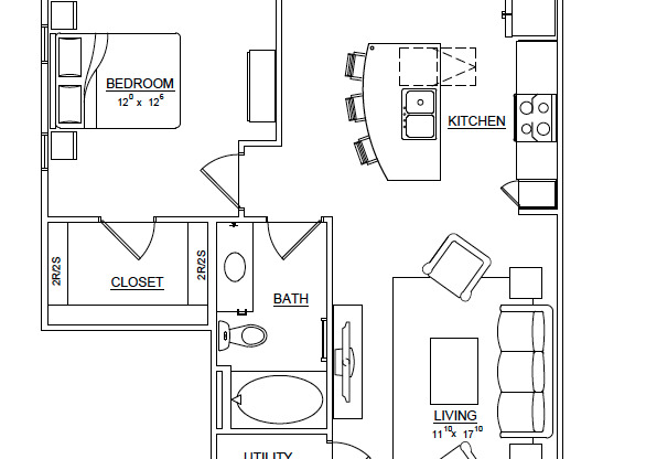 1 bed, 1 bath, 744 sqft, $1,840