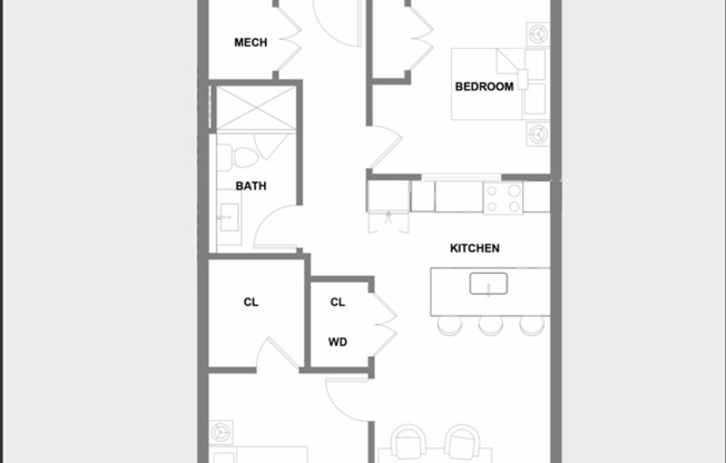 2 beds, 1 bath, 800 sqft, $1,872, Unit 315