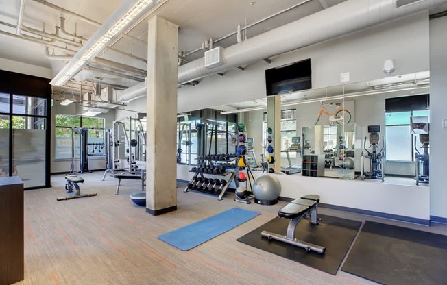 resident gym at Link Apartments in Seattle, WA 98126