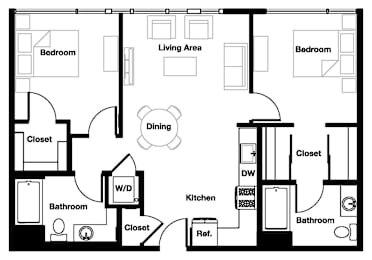 2 beds, 2 baths, 988 sqft, $4,245