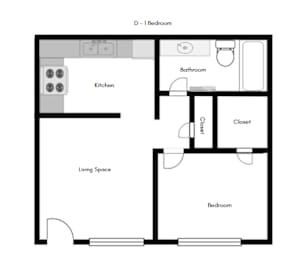 1 bed, 1 bath, 585 sqft, $905
