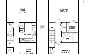 2 beds, 1.5 baths, 1,078 sqft, $1,418