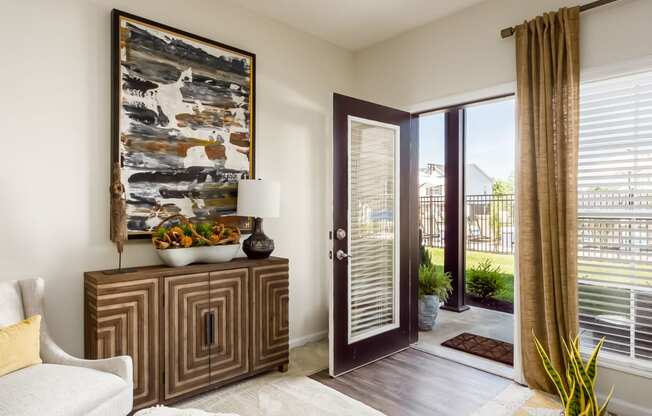 front door of apartment