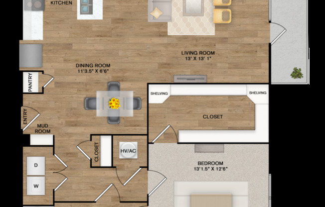 1 bed, 1 bath, 880 sqft, $1,760