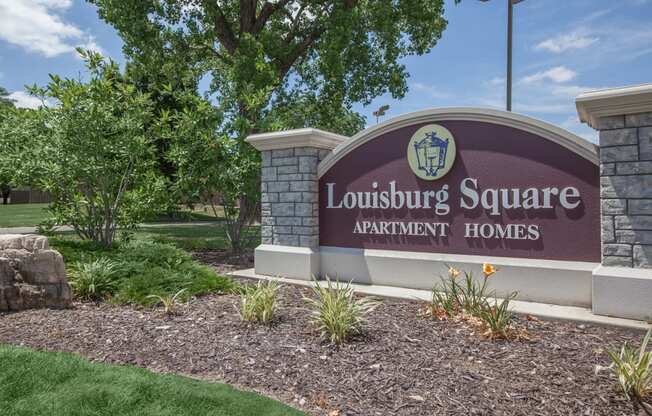 Property Signage at Louisburg Square Apartments & Townhomes, Overland Park, KS, 66212
