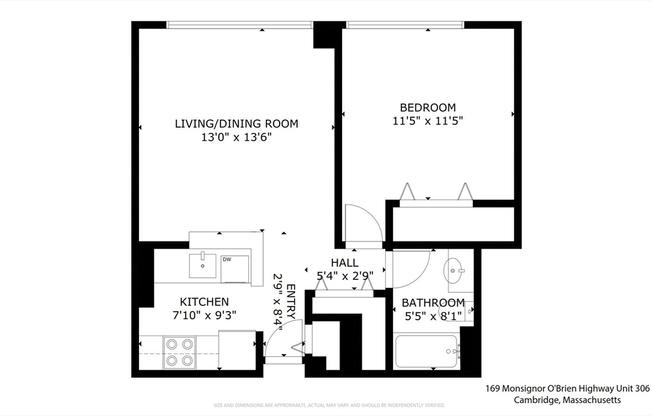 1 bed, 1 bath, 610 sqft, $2,800, Unit 306