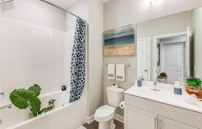 Bathroom With Bathtub at Westport Apartments, Norfolk, VA, 23505