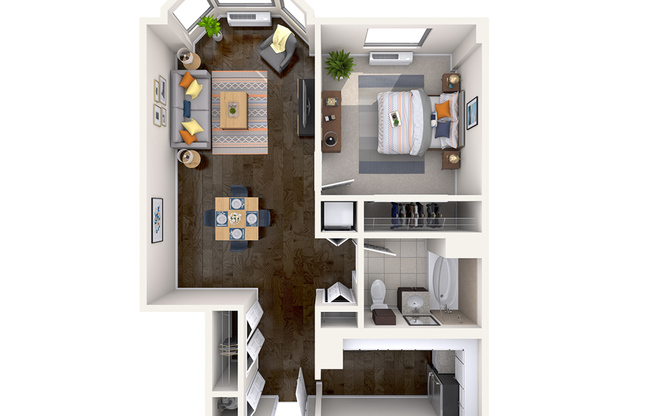 1 bed, 1 bath, 742 sqft, $3,150