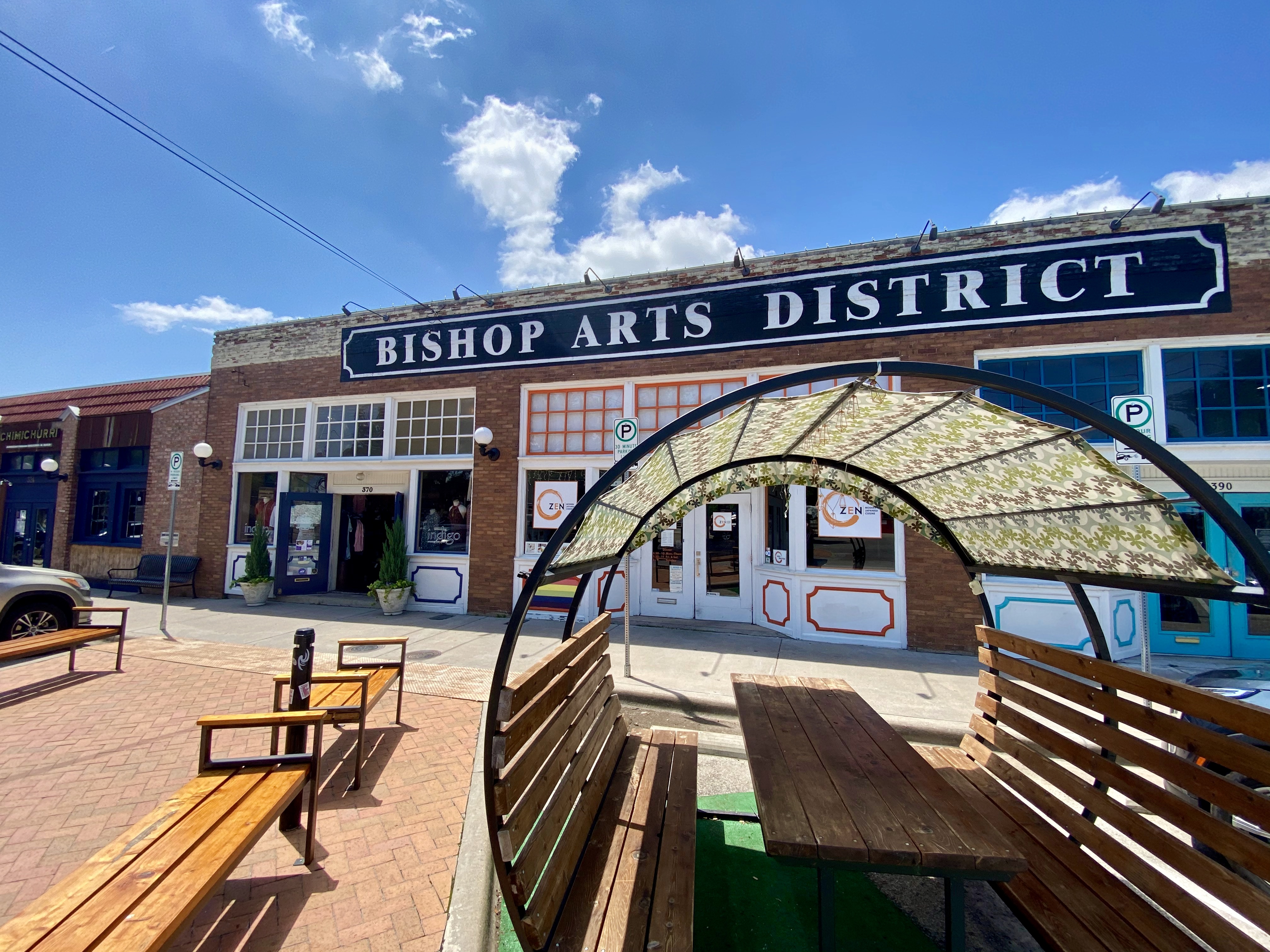 Bishop Arts District Sign on W 7th Street