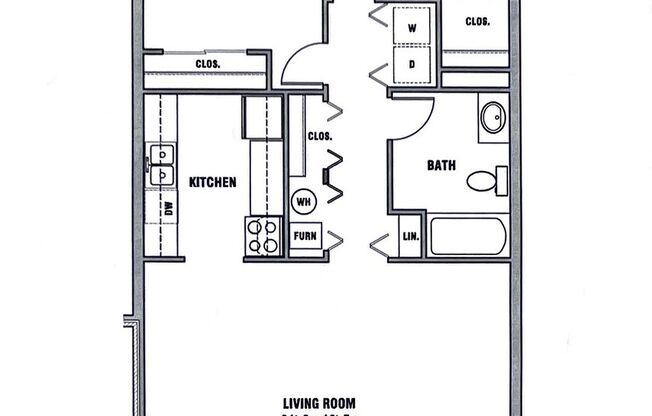 2 beds, 1 bath, 992 sqft, $800, Unit 3626